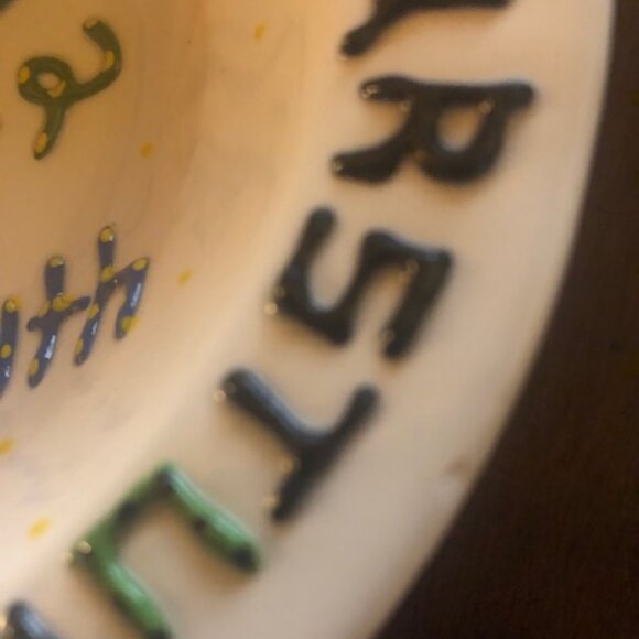 Bowl for a Child; Reads "ABC 123 SING WITH ME"; Handmade; SWEET!; Pre-owned; - Picture 5 of 7